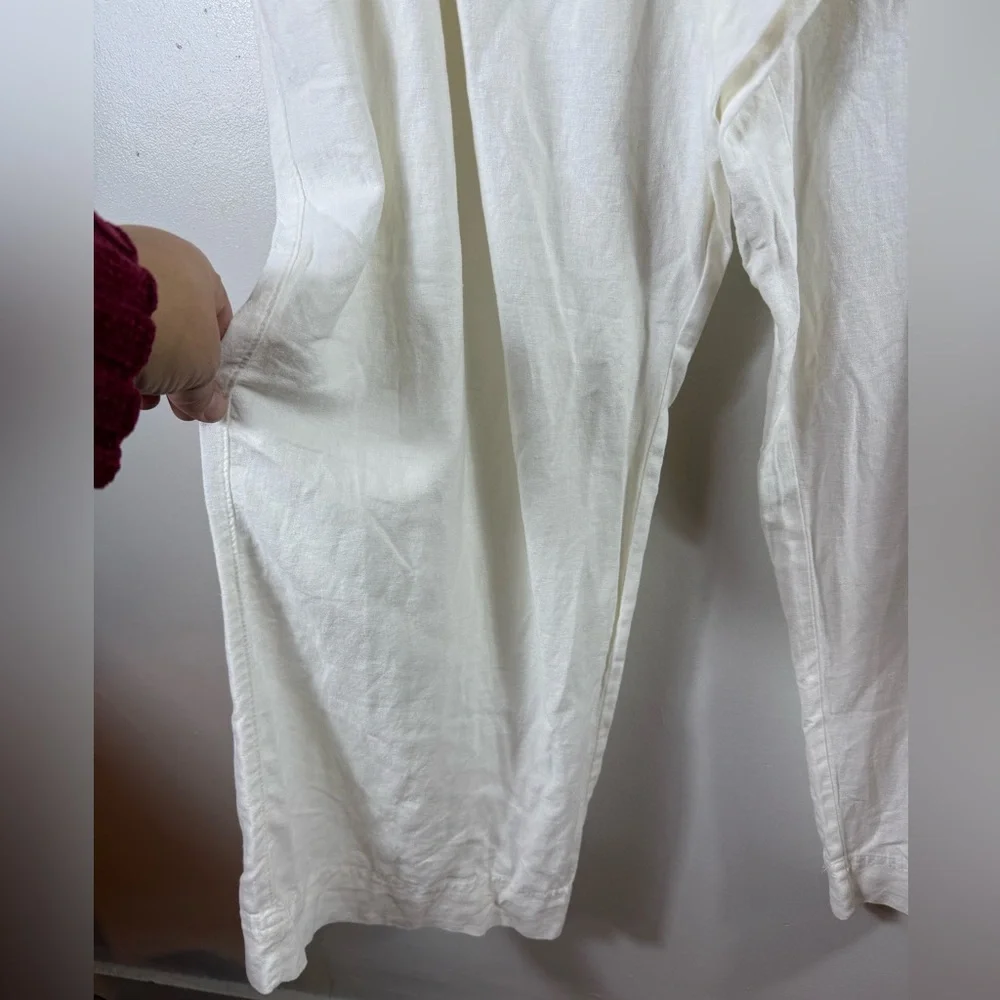 Old‎ Navy Womens Linen Blend Wide Leg Pull-On Pants XXL NWT Calla Lily Ivory